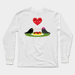 Spaghetti Meatballs Romantic Date Long Sleeve T-Shirt